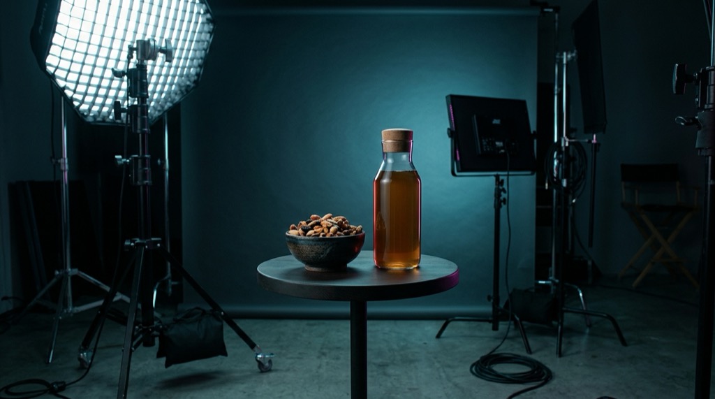 An emerging vending brand captured in a bright product-film studio
